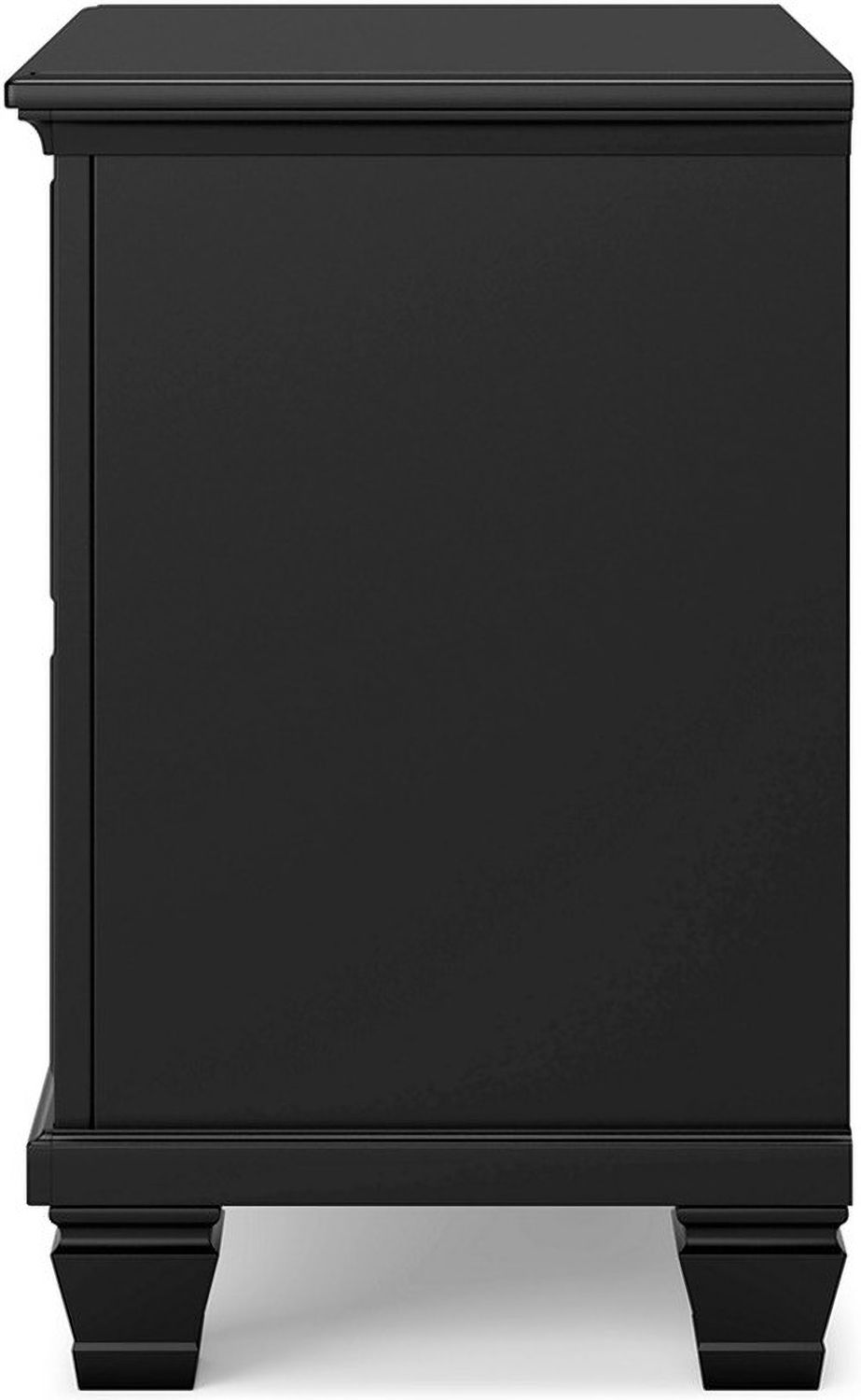 Lanolee Black Two Drawer Night Stand B68792