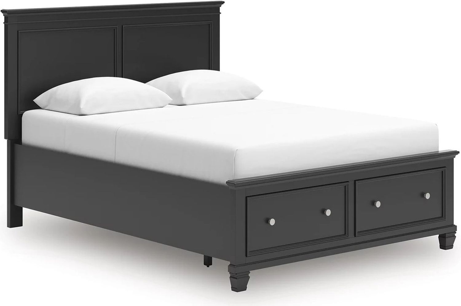 Lanolee Queen Panel Storage Bed In Black B687B17