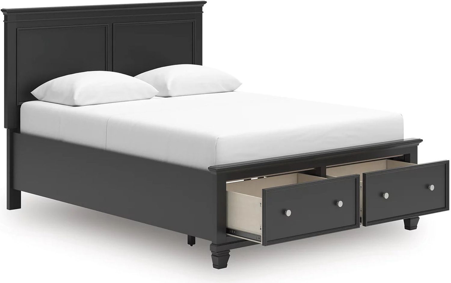 Lanolee Queen Panel Storage Bed In Black B687B17