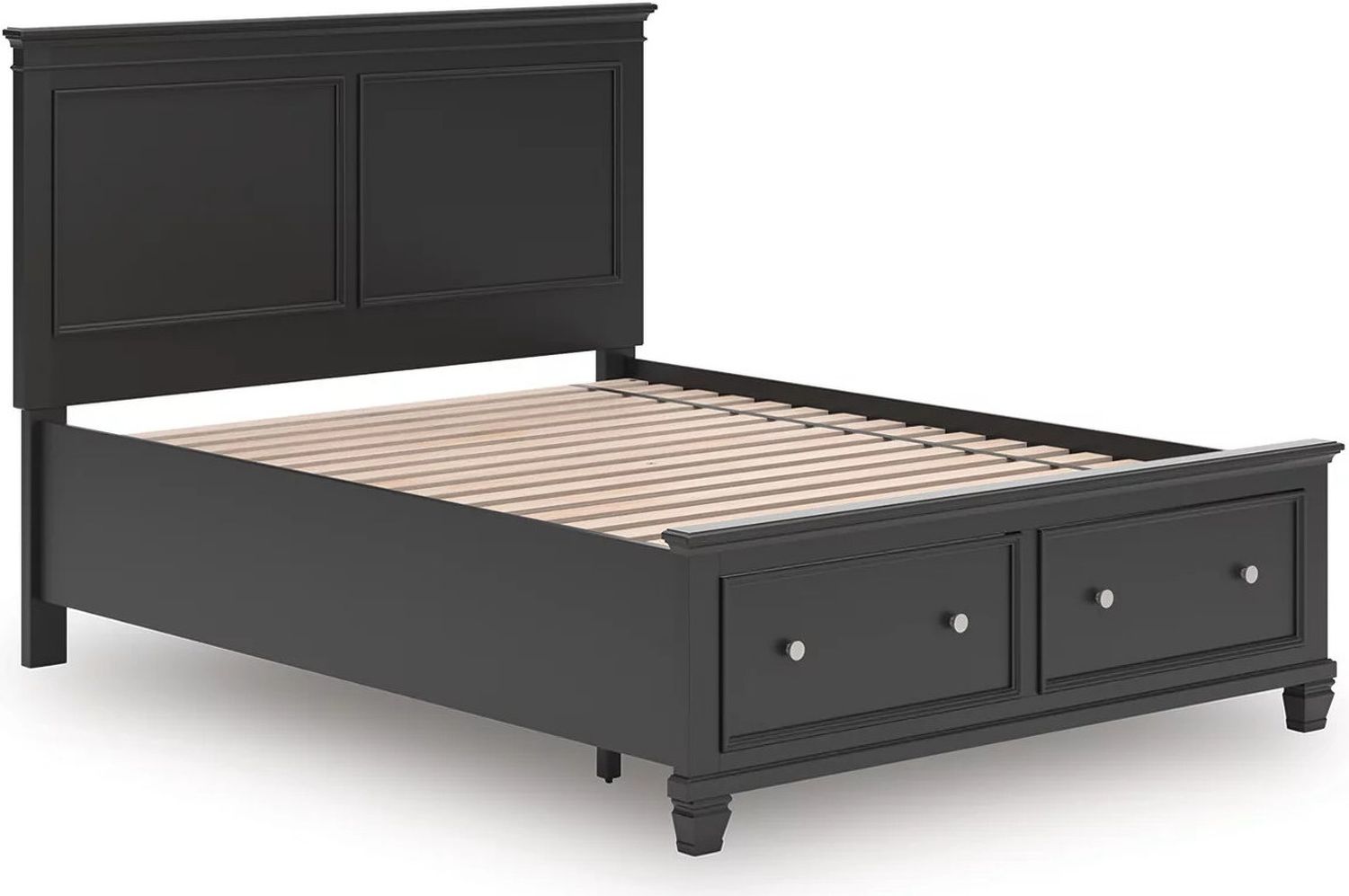 Lanolee Queen Panel Storage Bed In Black B687B17