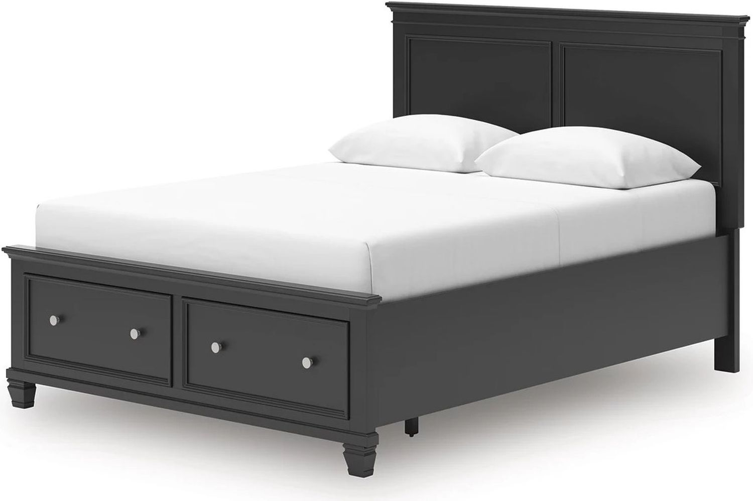 Lanolee Queen Panel Storage Bed In Black B687B17