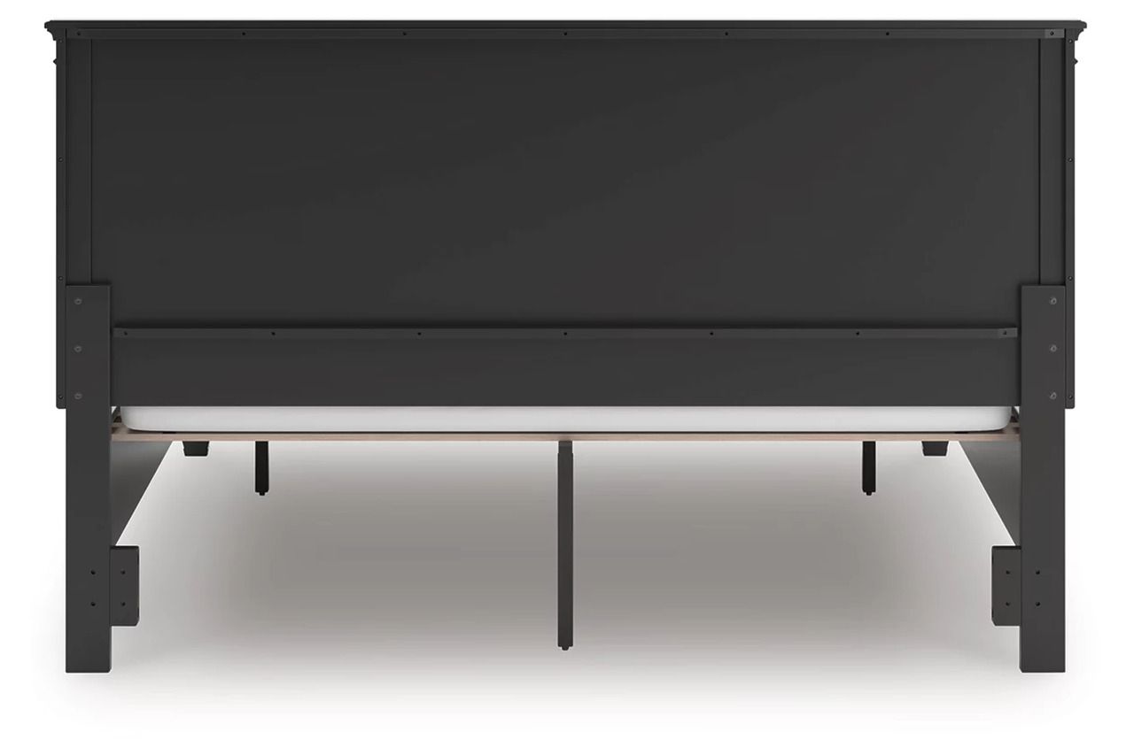Lanolee California King Panel Storage Bed In Black B687B20