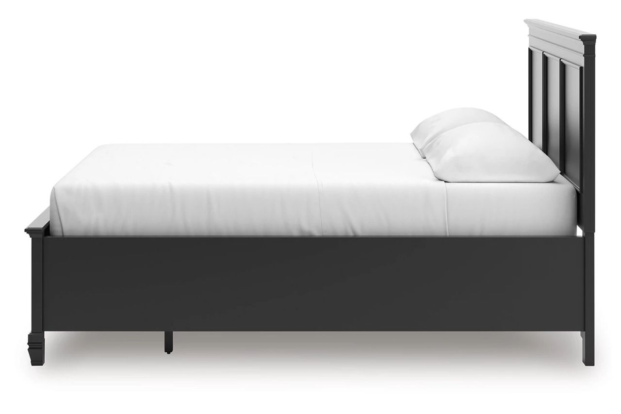 Lanolee California King Panel Storage Bed In Black B687B20