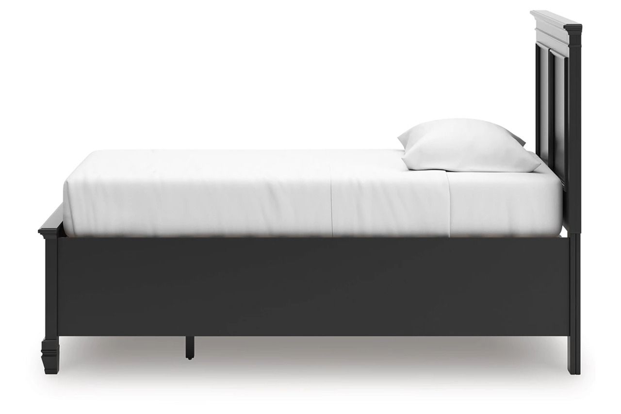 Lanolee Twin Panel Storage Bed In Black B687B21