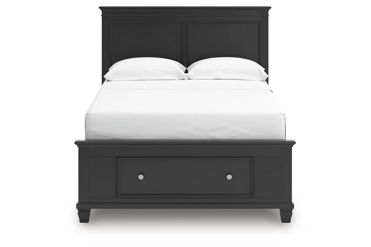 Lanolee Full Panel Storage Bed In Black B687B22