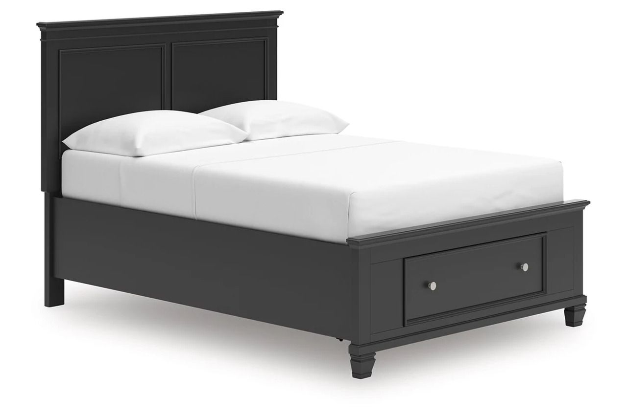 Lanolee Full Panel Storage Bed In Black B687B22