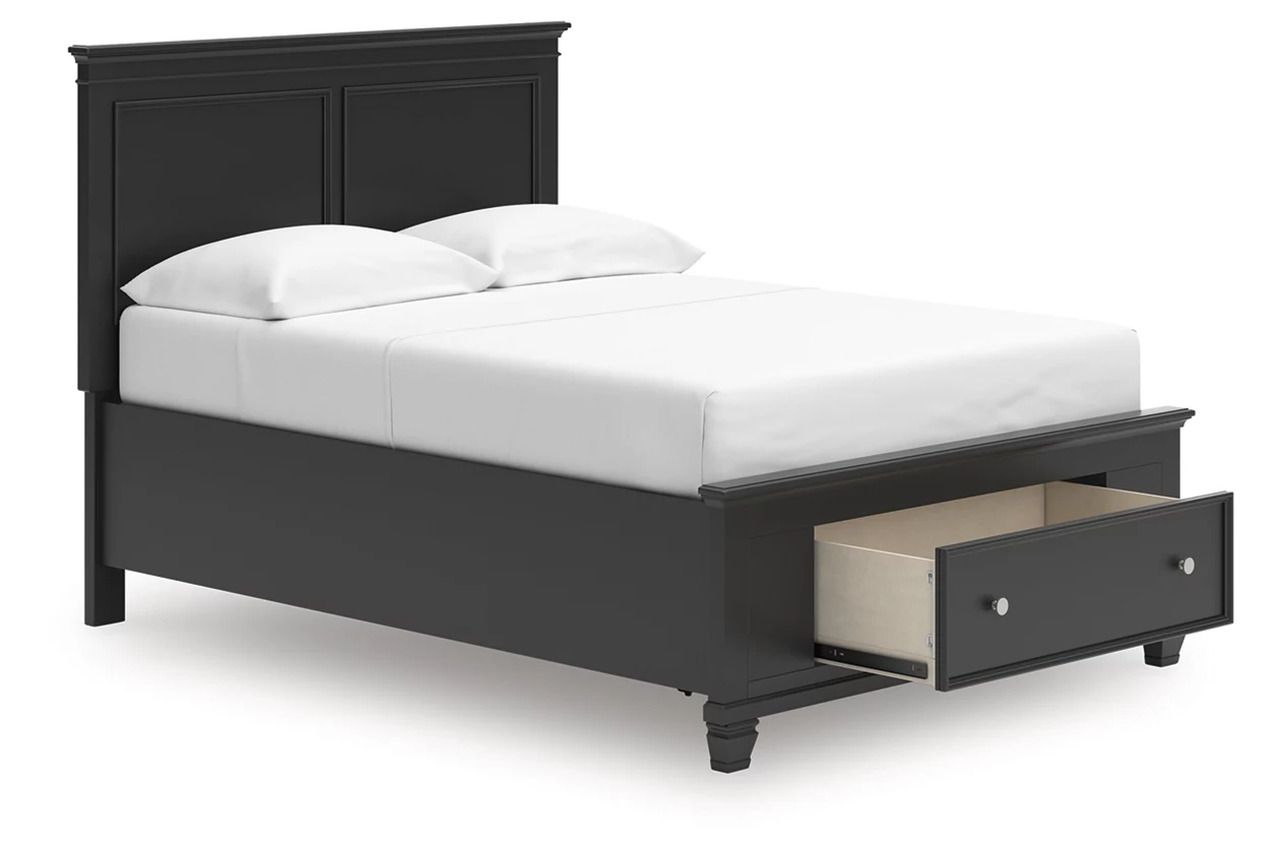 Lanolee Full Panel Storage Bed In Black B687B22