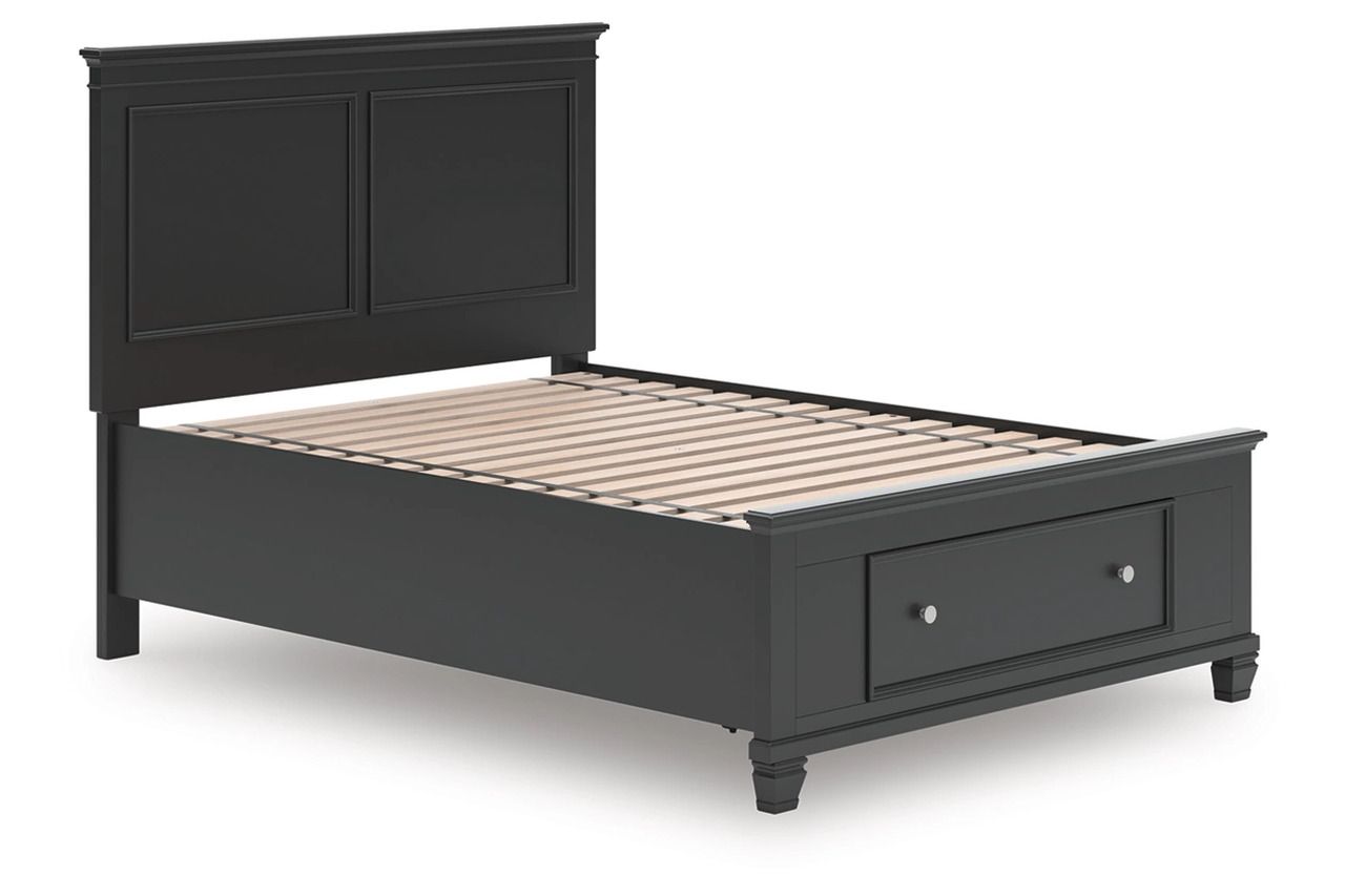 Lanolee Full Panel Storage Bed In Black B687B22
