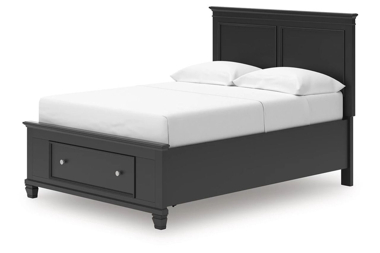 Lanolee Full Panel Storage Bed In Black B687B22