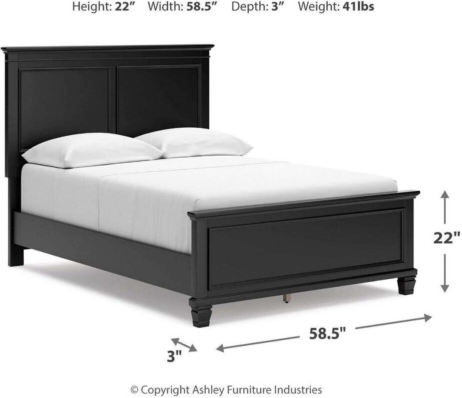 Lanolee Full Panel Bed In Black B687B4