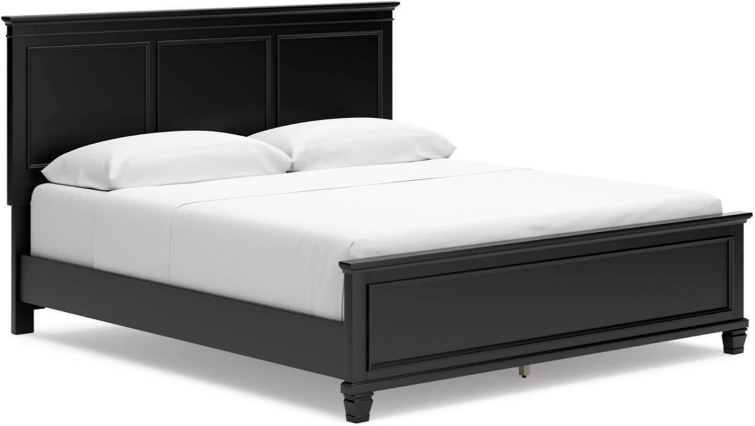 Lanolee California King Panel Bed In Black B687B9