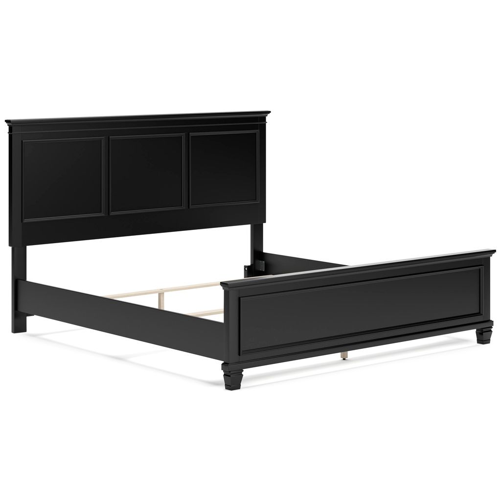 Lanolee California King Panel Bed In Black B687B9