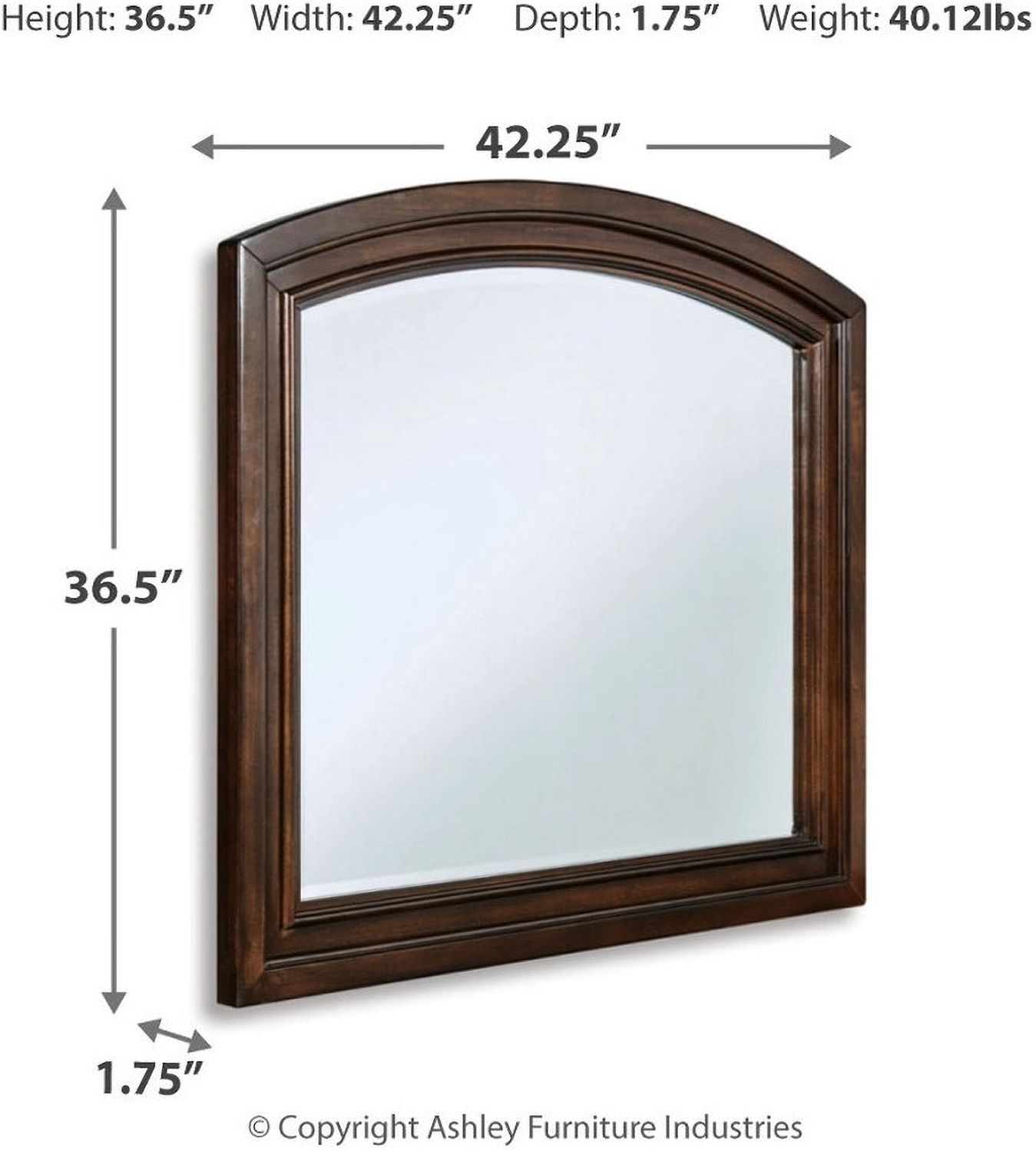 Porter Rustic Brown Bedroom Mirror B69736