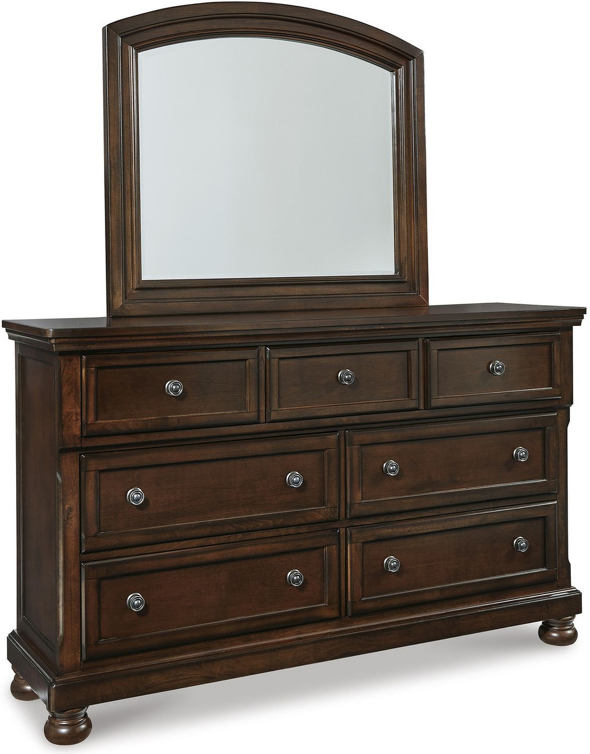 Porter Rustic Brown Bedroom Mirror B69736