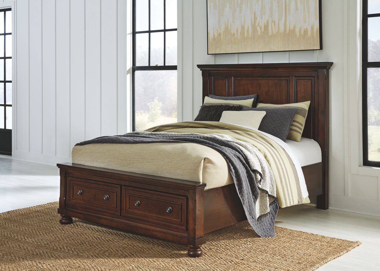 Porter Rustic Brown Queen Panel Headboard Only B69757