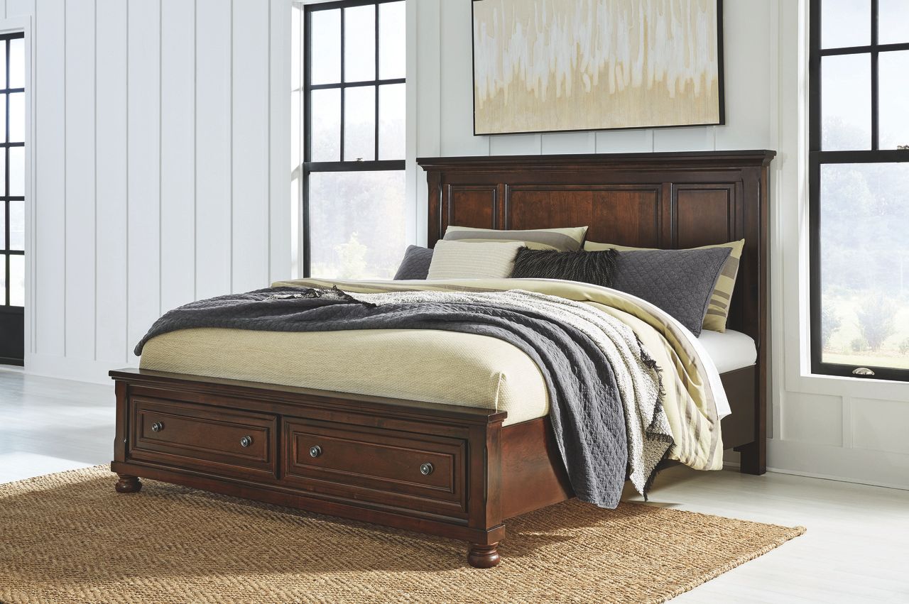 Porter Rustic Brown King/California King Panel Headboard Only B69758