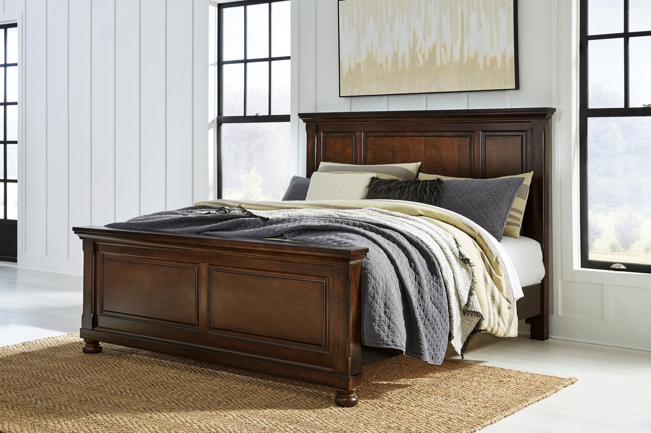 Porter Rustic Brown King/California King Panel Headboard Only B69758