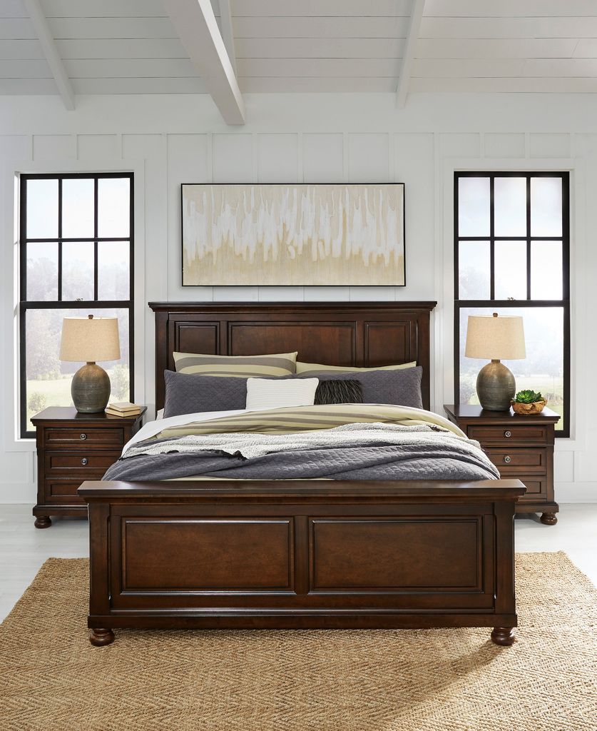 Porter Rustic Brown King/California King Panel Headboard Only B69758