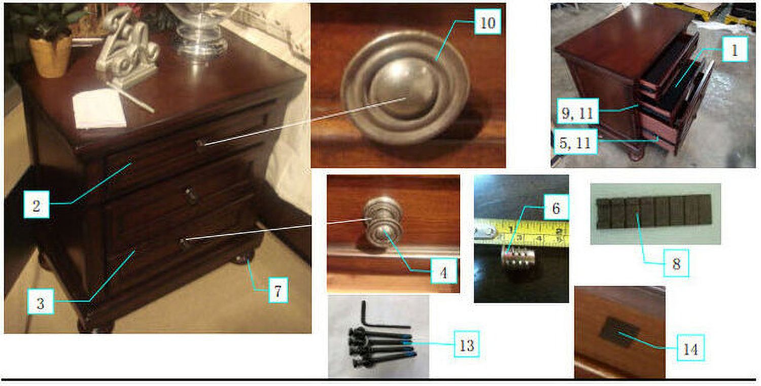 Porter Rustic Brown Two Drawer Nightstand B69792