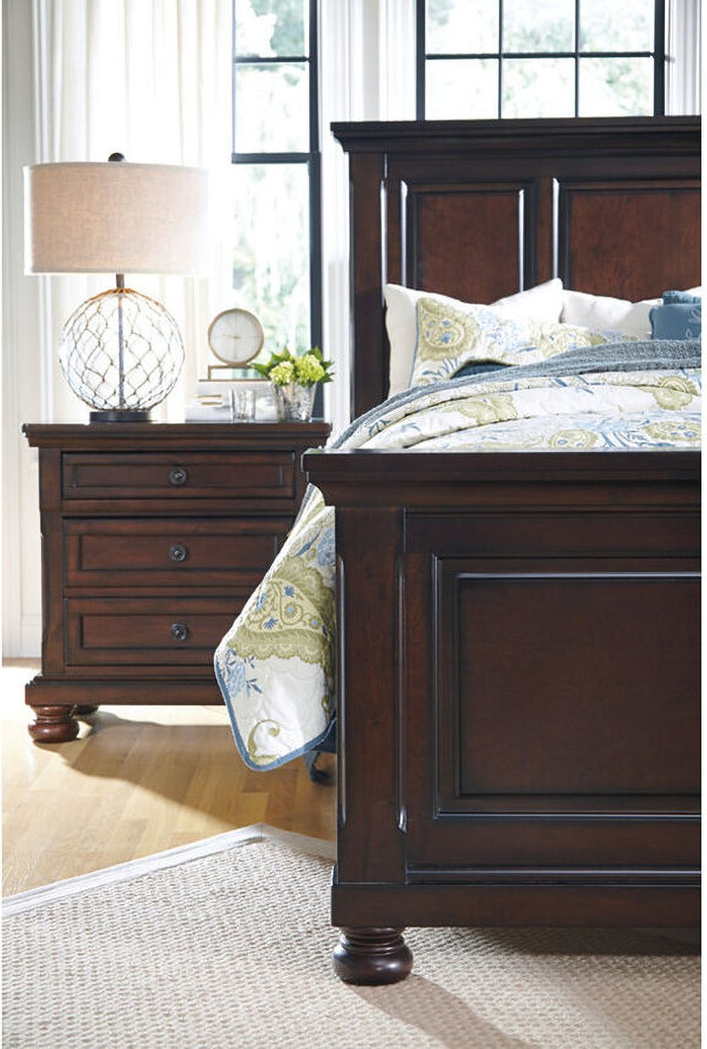 Porter Rustic Brown King Panel Bed B697B11