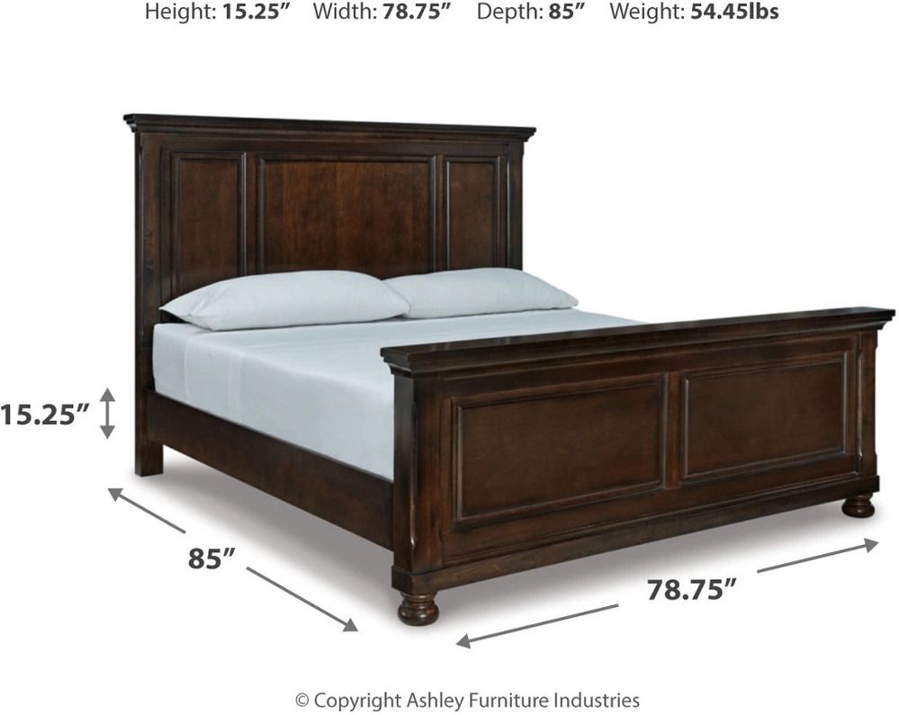 Porter Rustic Brown California King Panel Bed B697B12