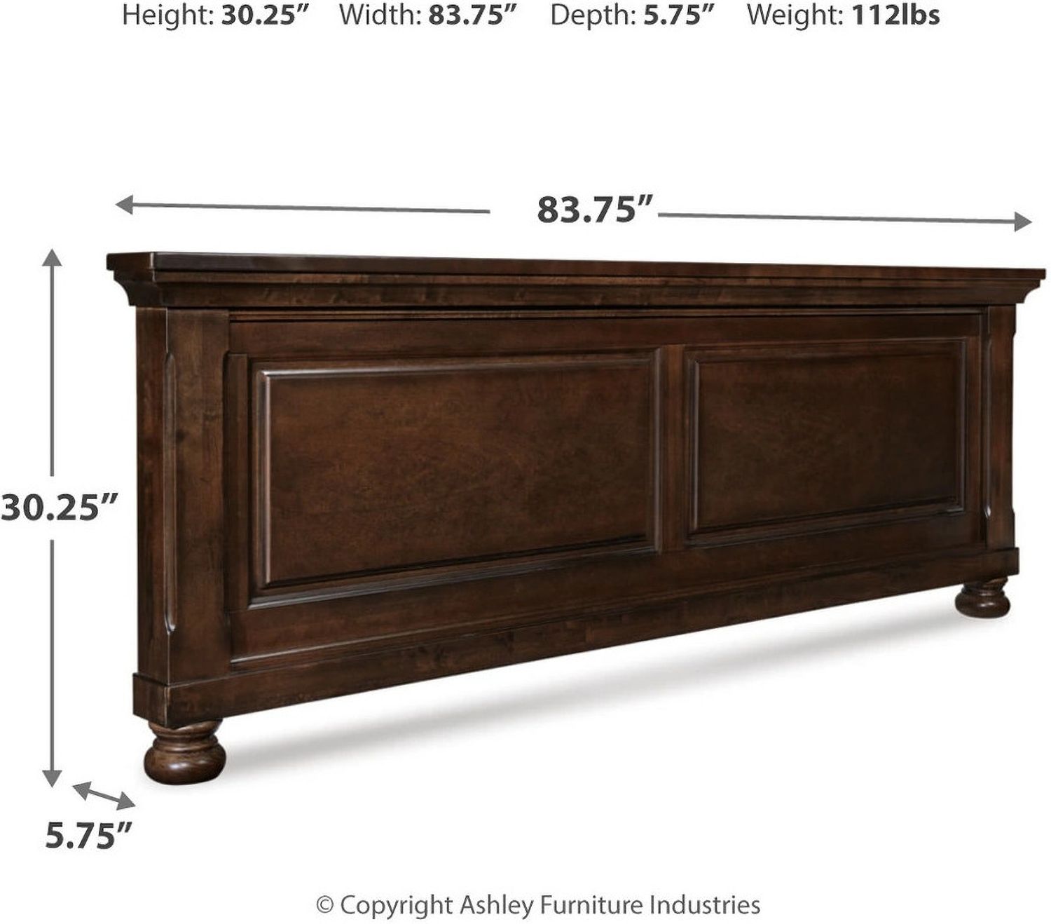 Porter Rustic Brown California King Panel Bed B697B12