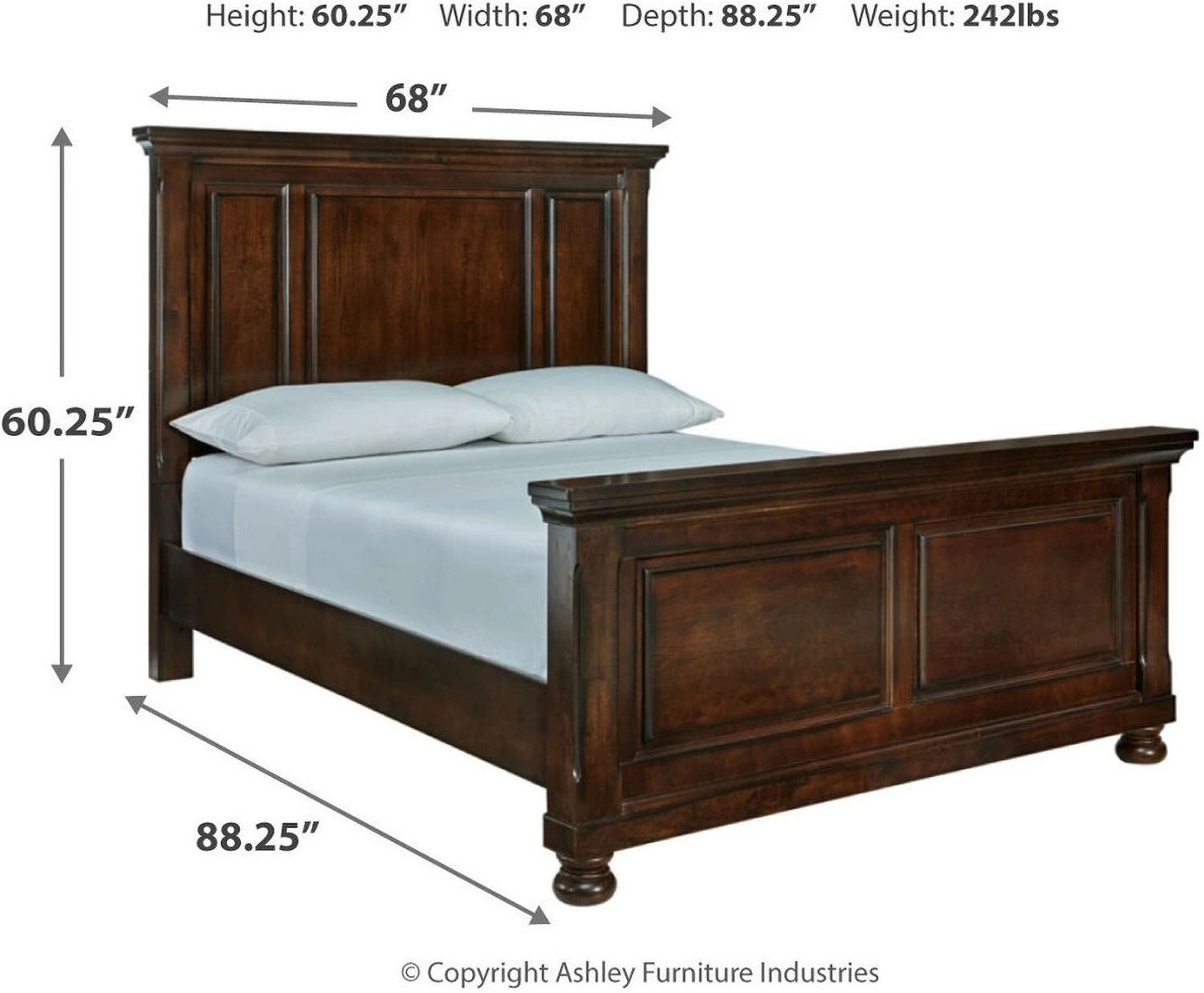 Porter Rustic Brown Queen Panel Bed B697B2