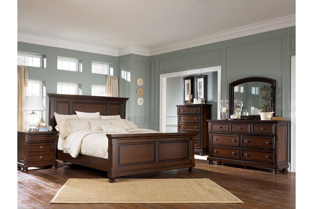 Porter Rustic Brown Queen Panel Bed B697B2