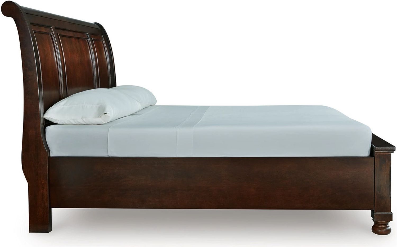Porter King Sleigh Storage Bed In Rustic Brown B697B45