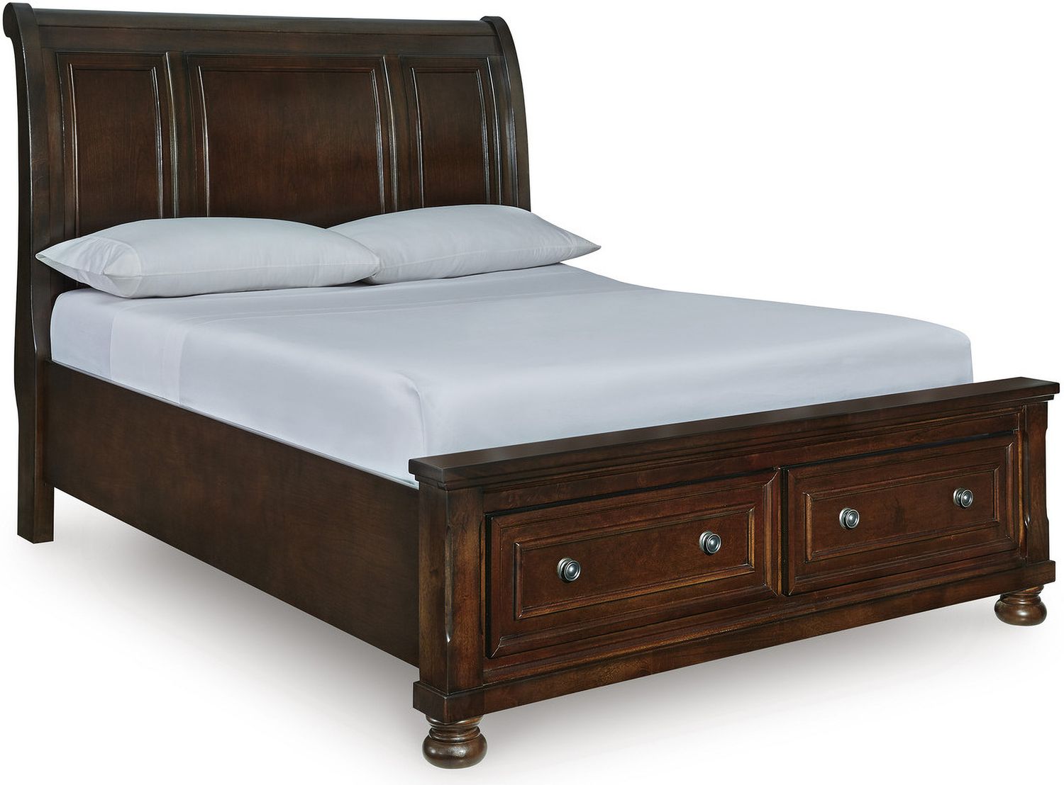 Porter Queen Sleigh Bed In Rustic Brown B697B48