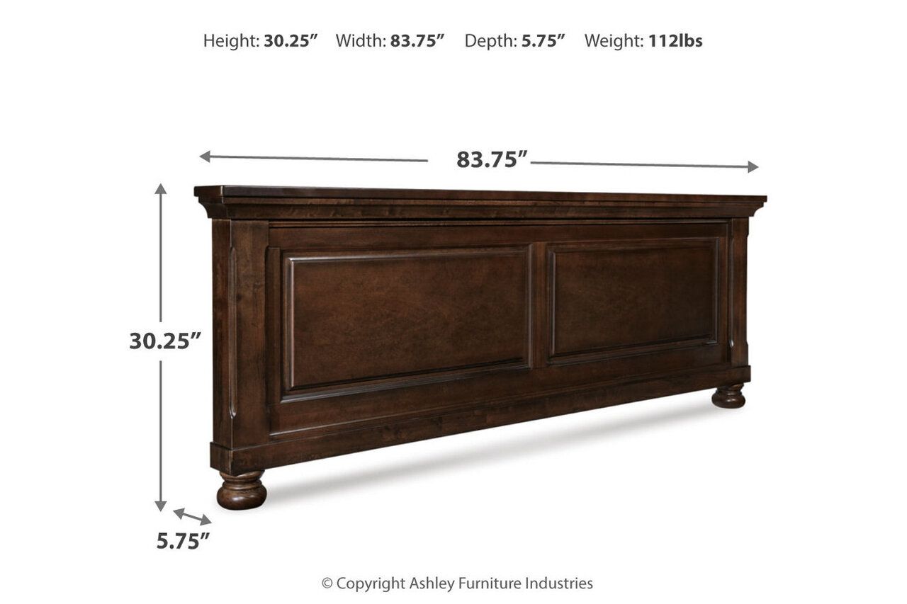 Porter King Sleigh Bed In Rustic Brown B697B49