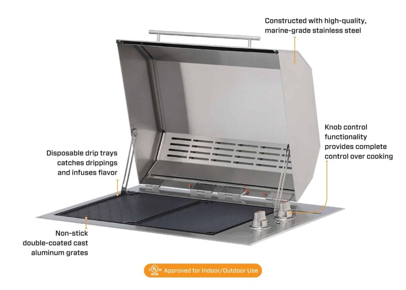 Texan Built-In Electric Grill w/Knob Control B70415