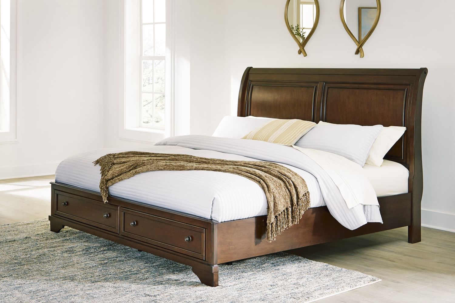 Trellington King Sleigh Headboard In Brown B71678