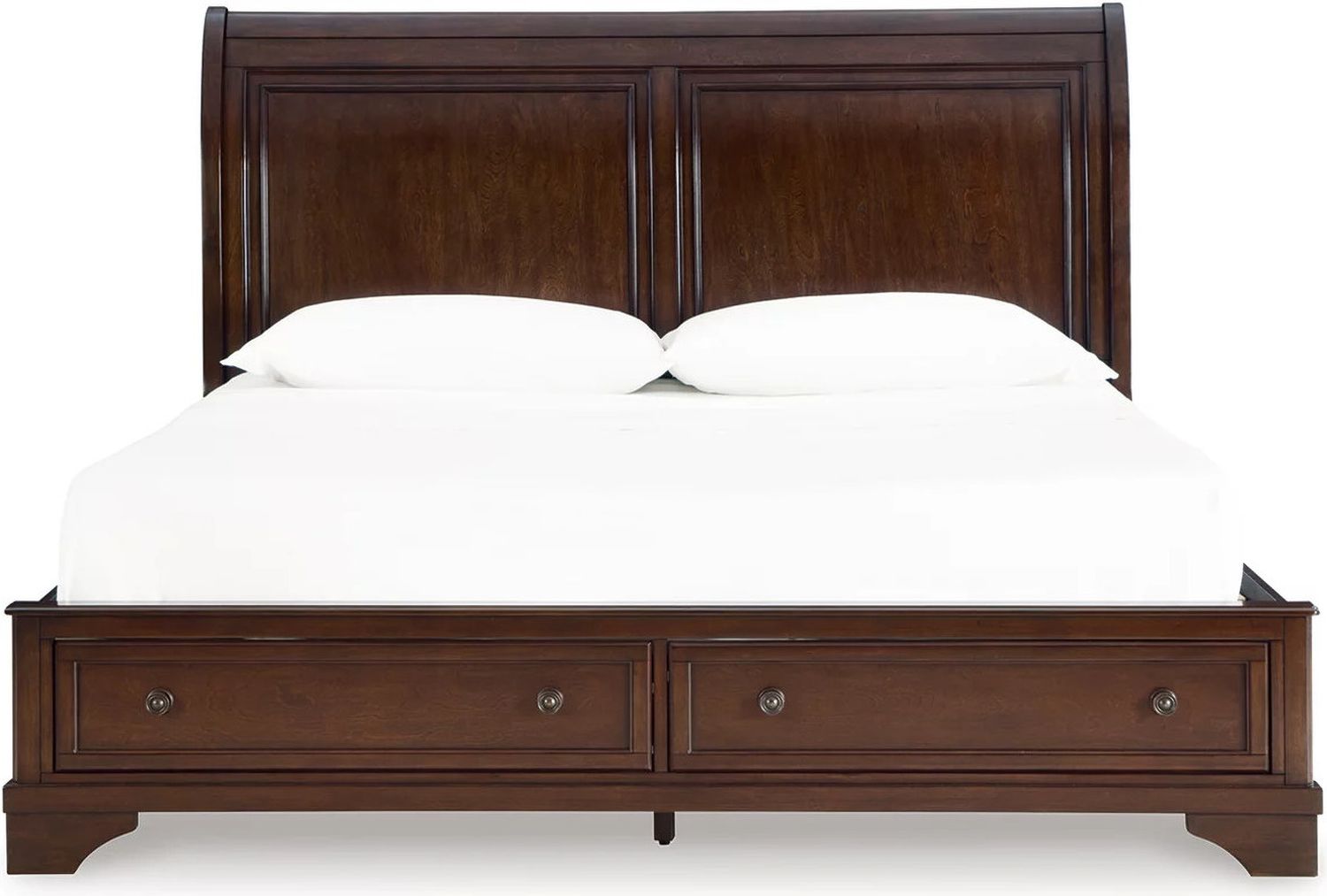 Trellington Queen Sleigh Storage Bed In Brown B716B1