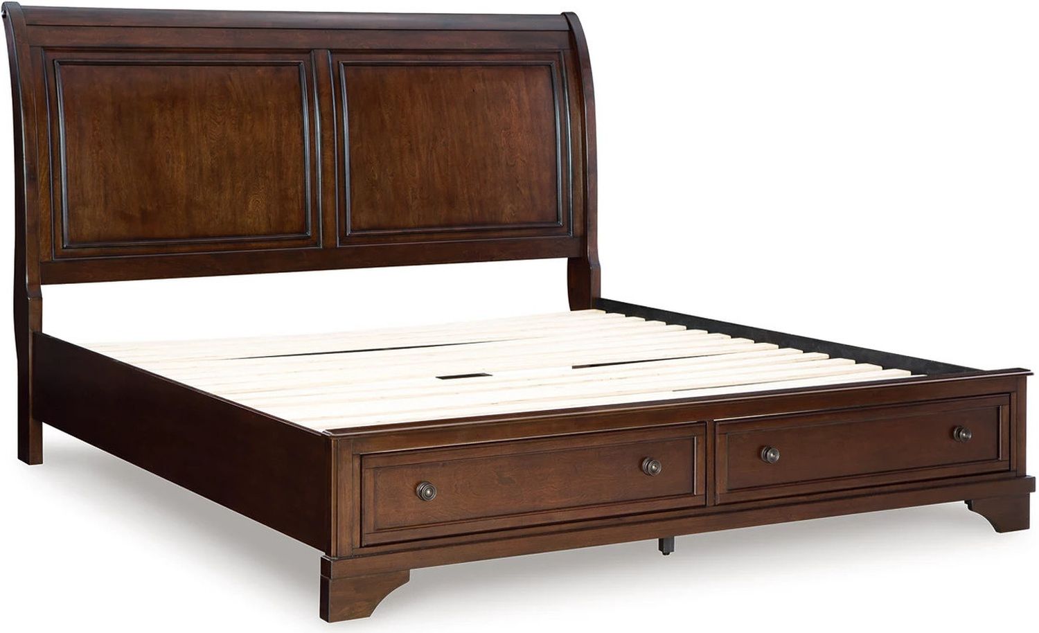 Trellington Queen Sleigh Storage Bed In Brown B716B1