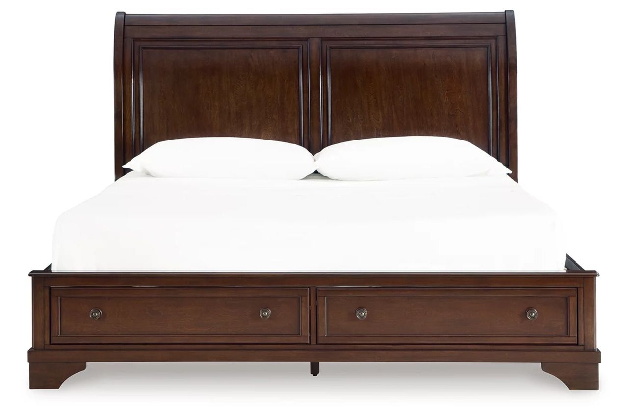 Trellington King Sleigh Storage Bed In Brown B716B2