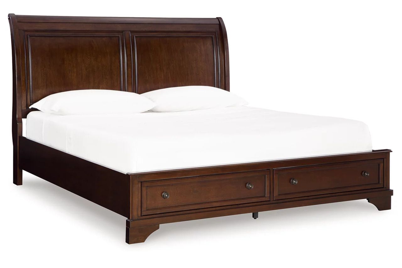 Trellington King Sleigh Storage Bed In Brown B716B2