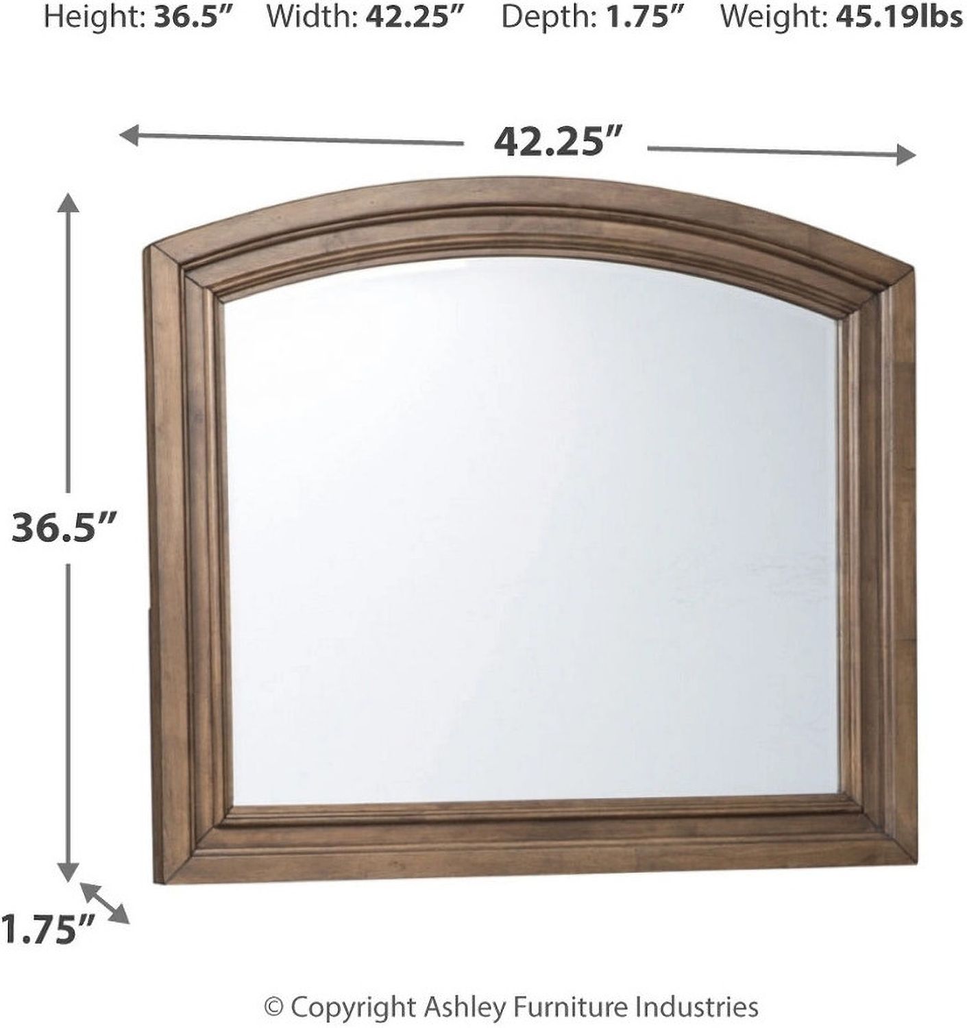 Flynnter Medium Brown Bedroom Mirror B71936