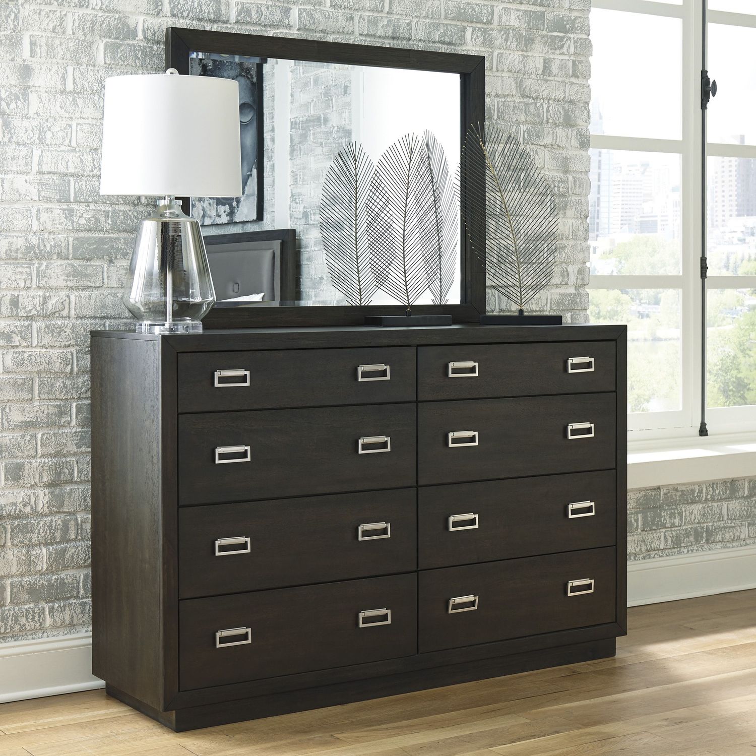 Hyndell Dark Brown Mirror B73136
