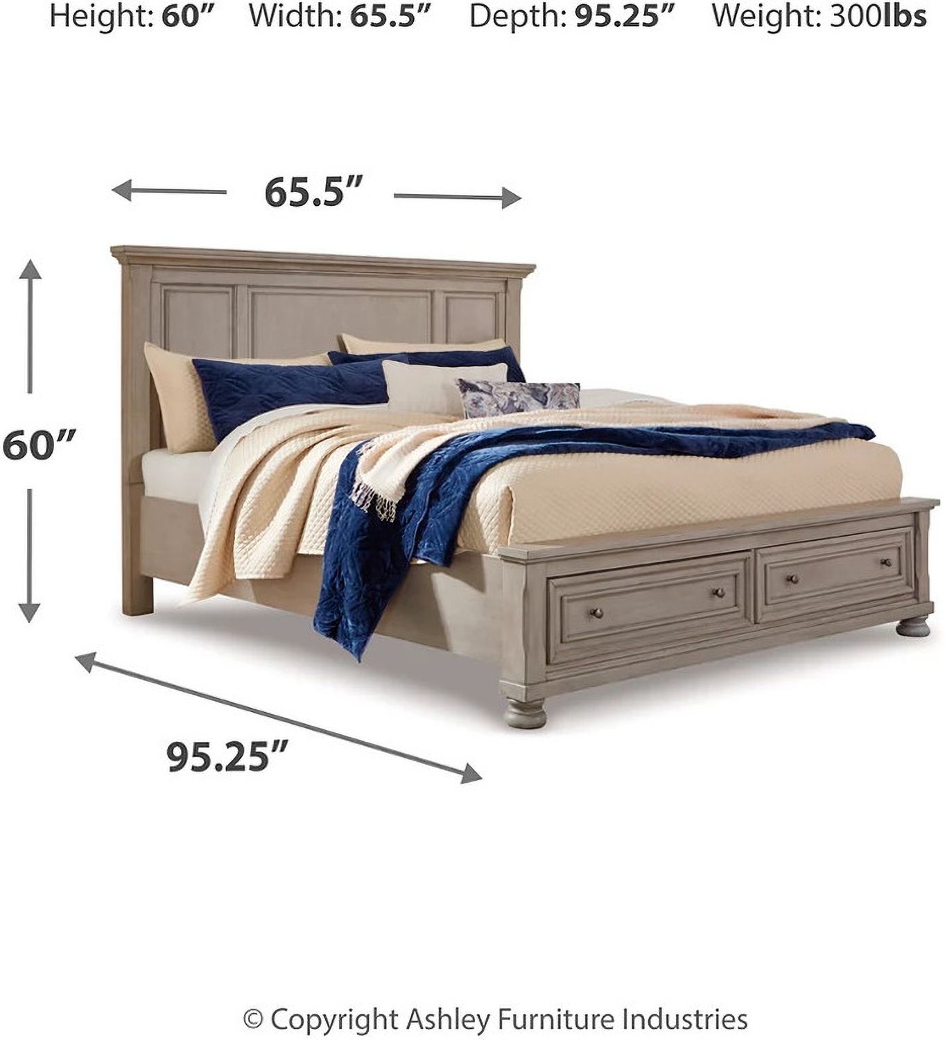 Ashley Furniture Lettner Queen Panel Storage Bed B733B31