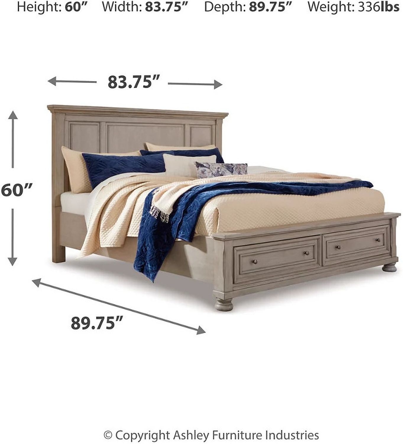Ashley Furniture Lettner King Panel Storage Bed B733B33