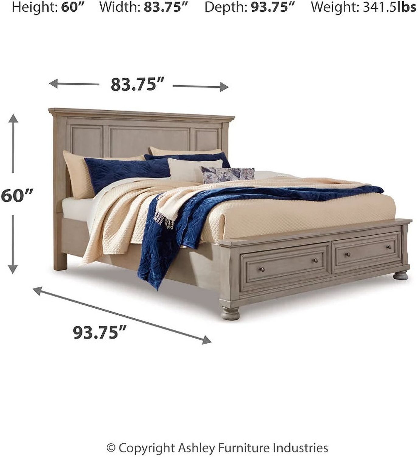 Ashley Furniture Lettner California King Panel Storage Bed B733B35