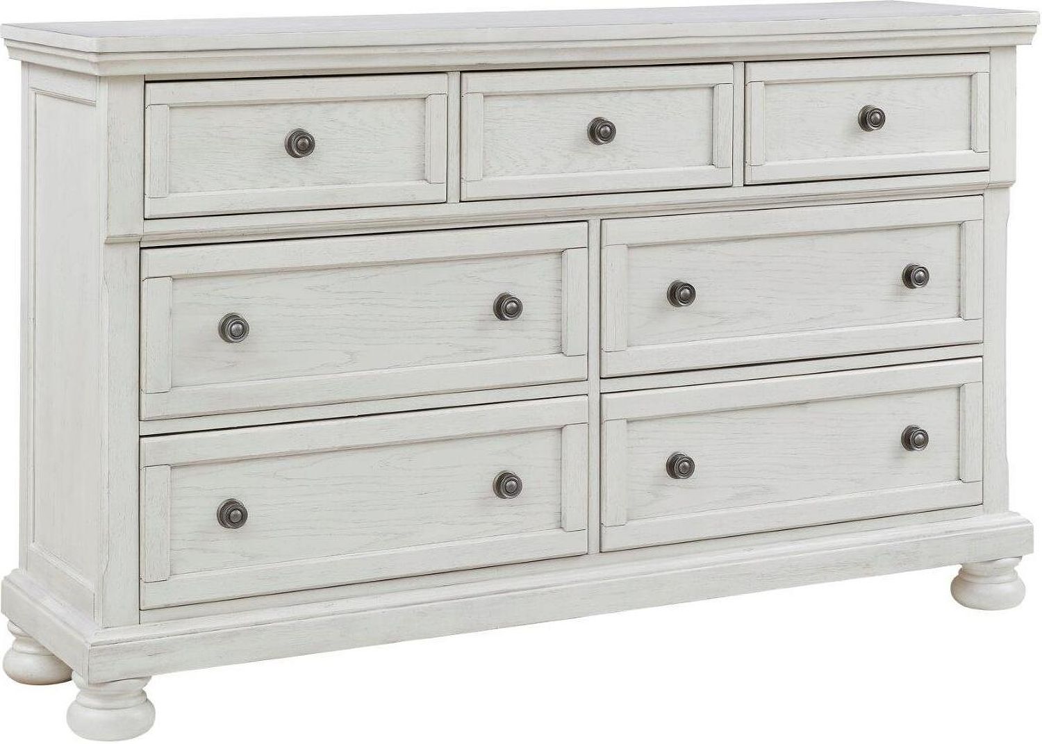 Robbinsdale Antique 7 Drawer White Dresser B74231