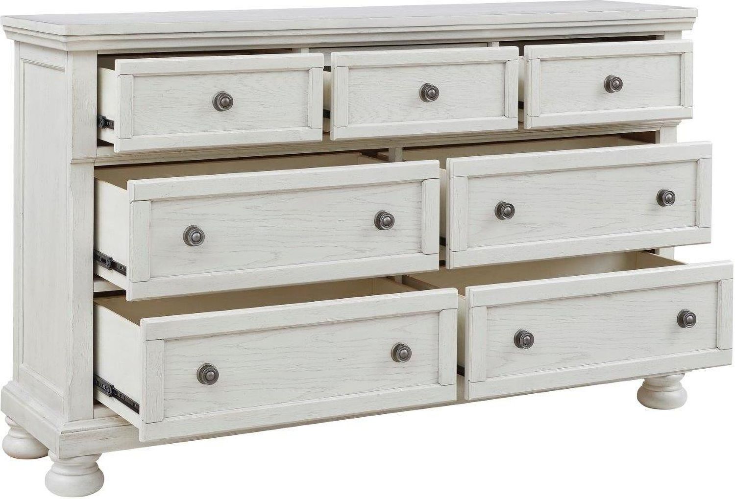 Robbinsdale Antique 7 Drawer White Dresser B74231