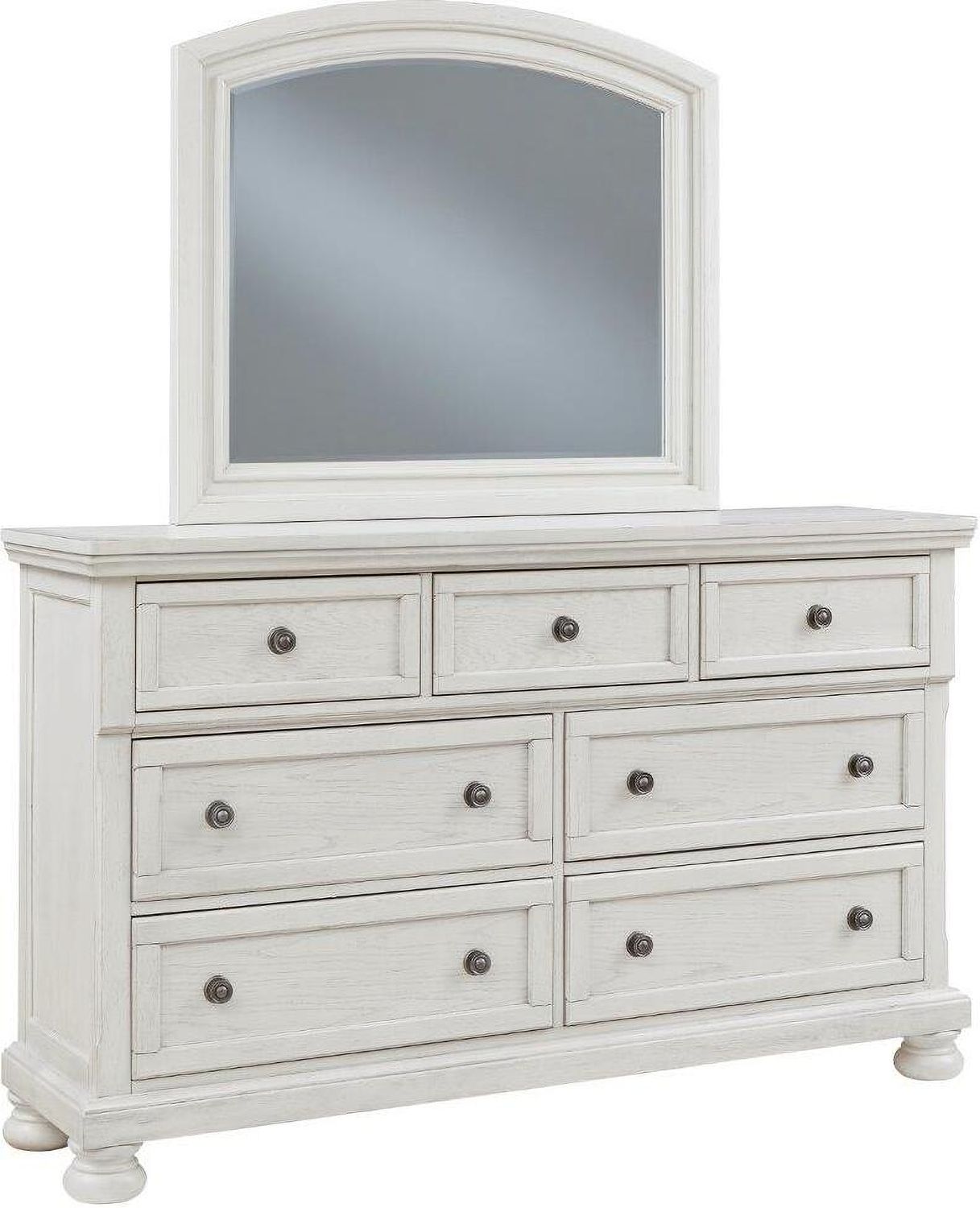 Robbinsdale Antique 7 Drawer White Dresser B74231