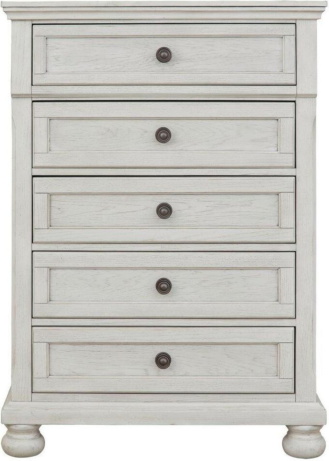 Robbinsdale Antique White 5 Drawer Chest of Drawers B74245