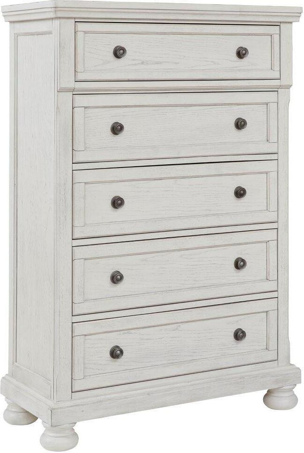 Robbinsdale Antique White Five Drawer Chest B74246