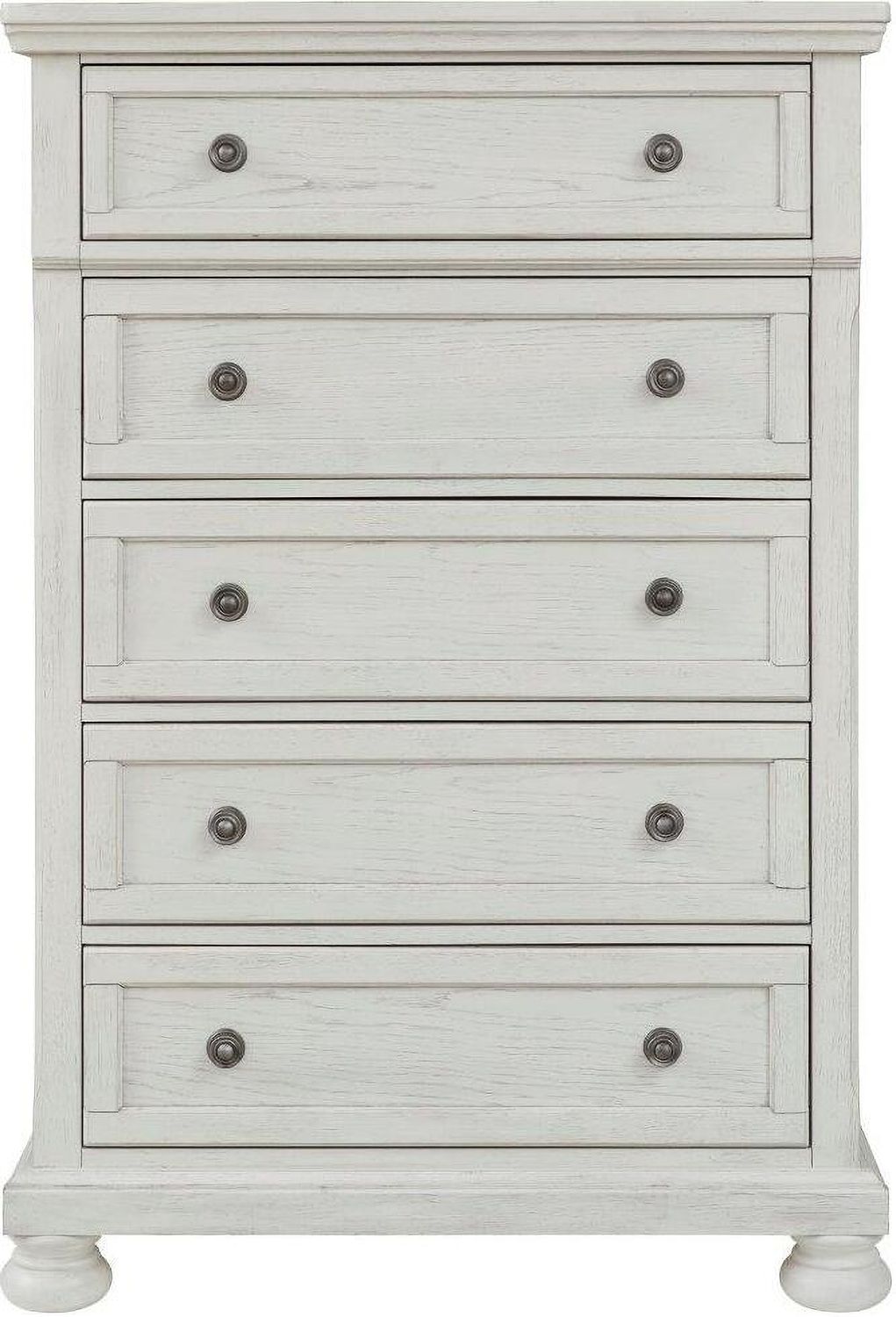 Robbinsdale Antique White Five Drawer Chest B74246