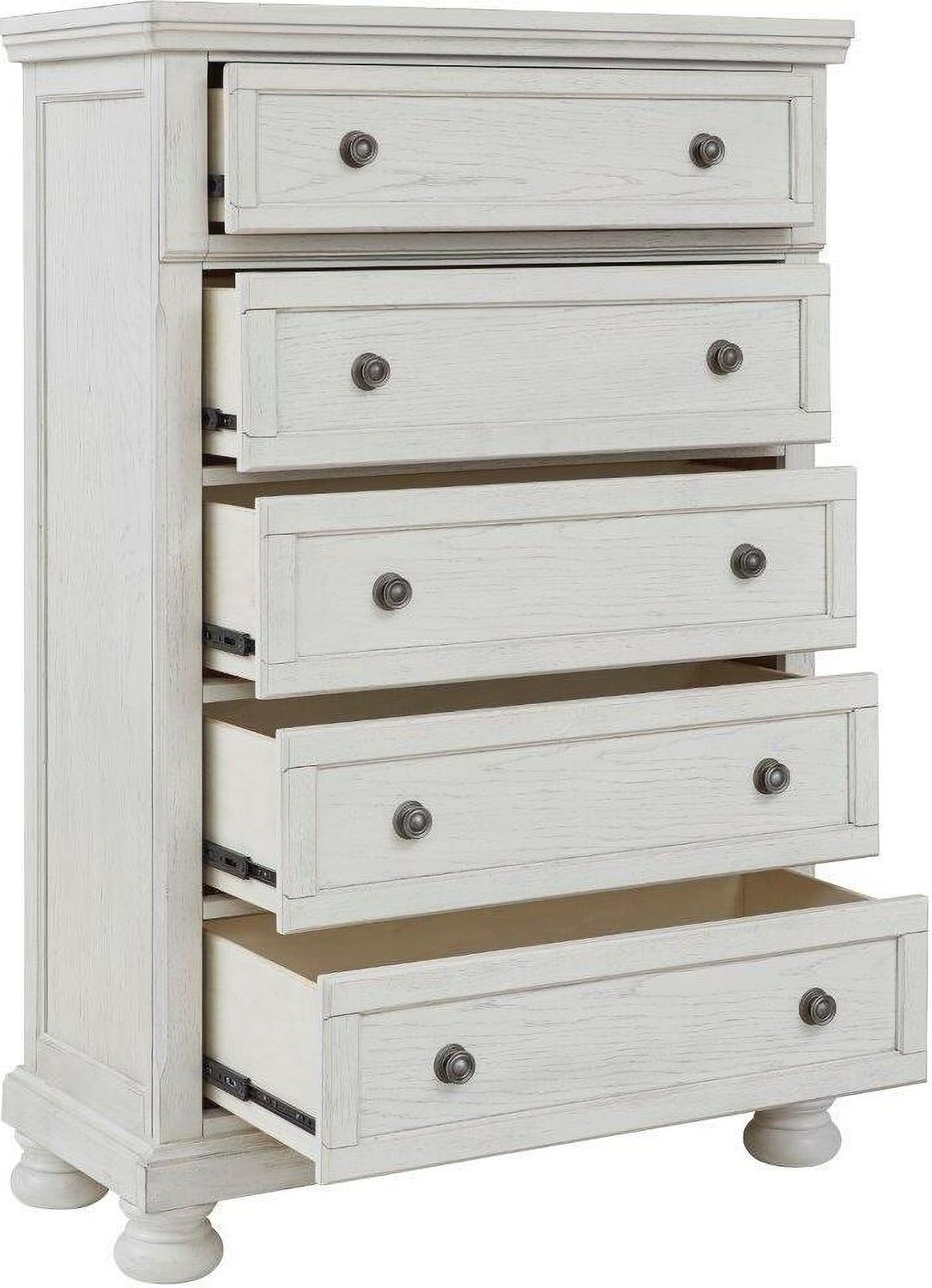 Robbinsdale Antique White Five Drawer Chest B74246