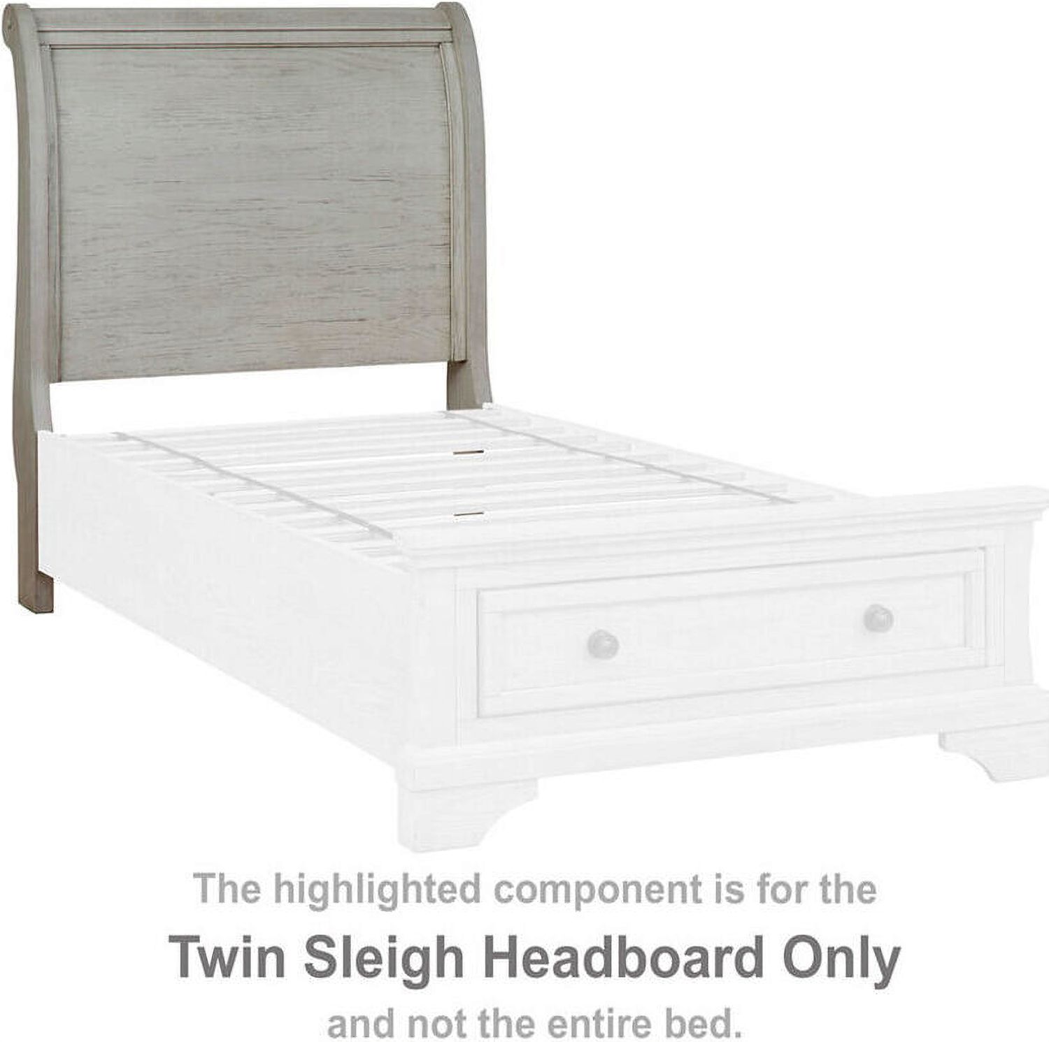 Robbinsdale Antique White Twin Sleigh Headboard Only B74253